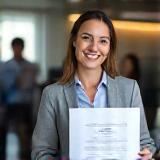 Employee receiving certification