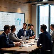 IT consulting session in boardroom